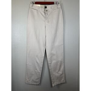 Riders By Lee Womens 6 M Misses Stretch‎ Khaki Pants Tan Eased Fit Work NEW